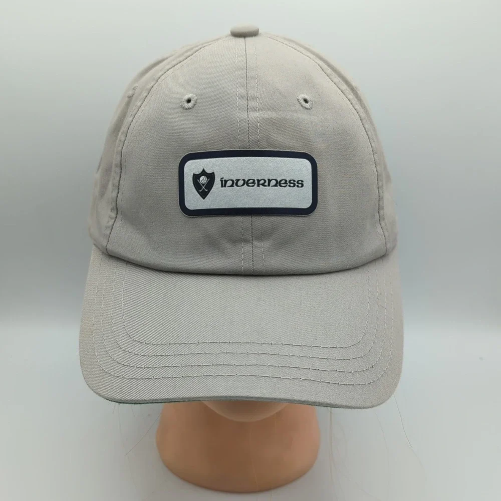 Inverness Club Golf Hat American Needle Beige Adjustable Strapback Toledo Ohio